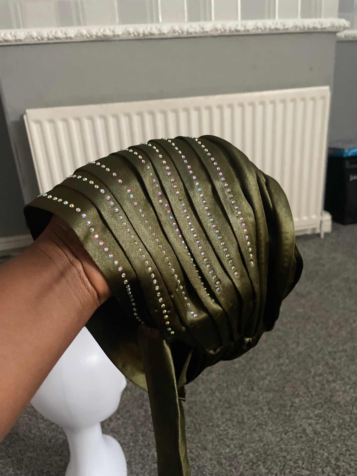 Embellished turban cap