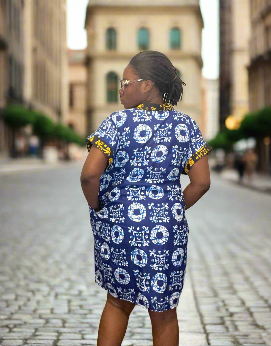 African Ready-to-wear boubou gown/2-Patterned Ankara wears