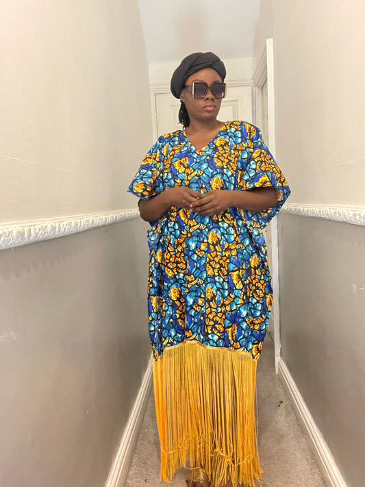 African Ready-to-wear boubou gown/2-Patterned Ankara wears