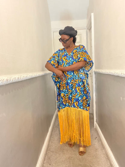 African Ready-to-wear boubou gown/2-Patterned Ankara wears