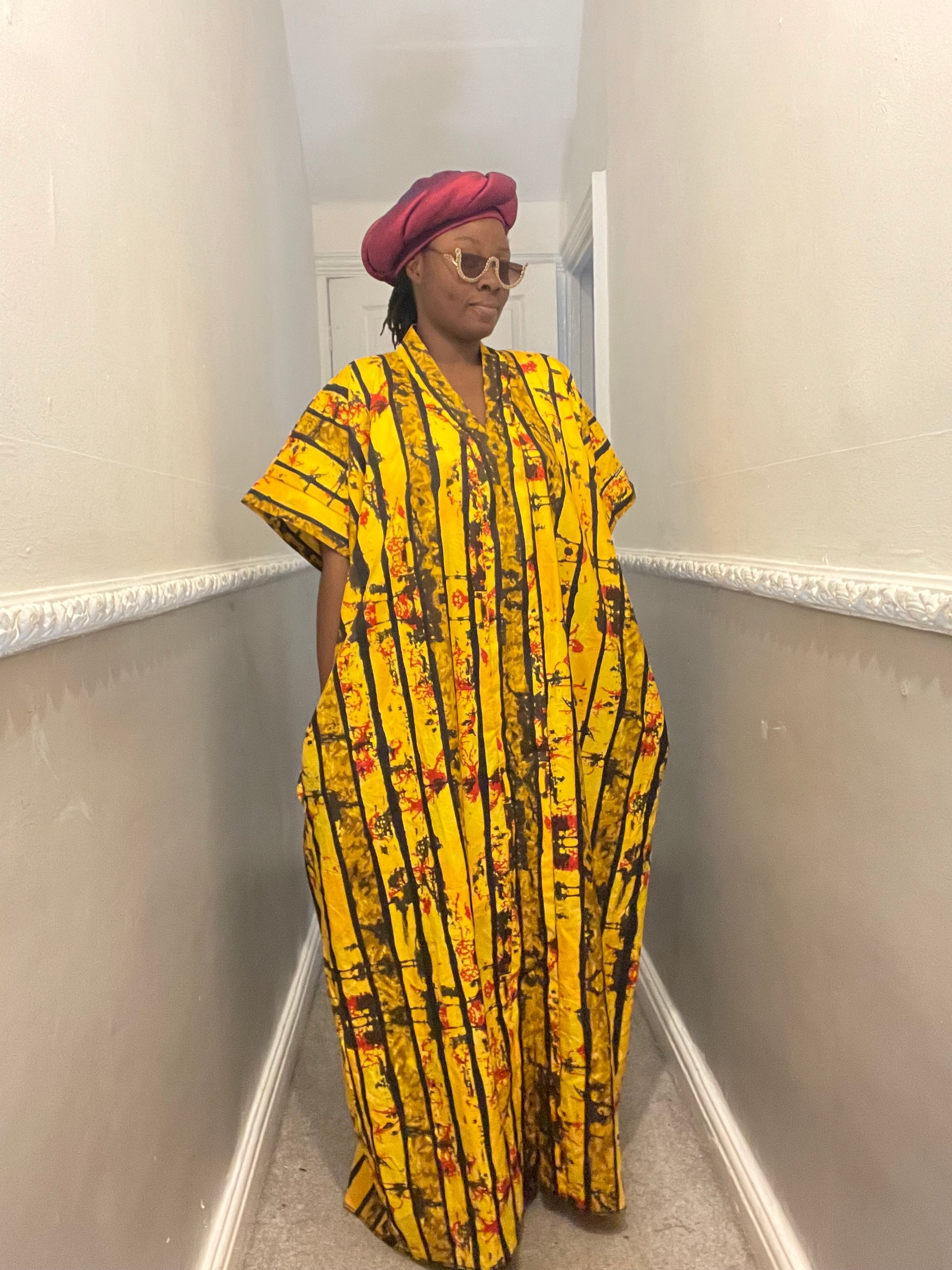 African ready to wear dress/ Ankara boubou dress/ Kimono dress