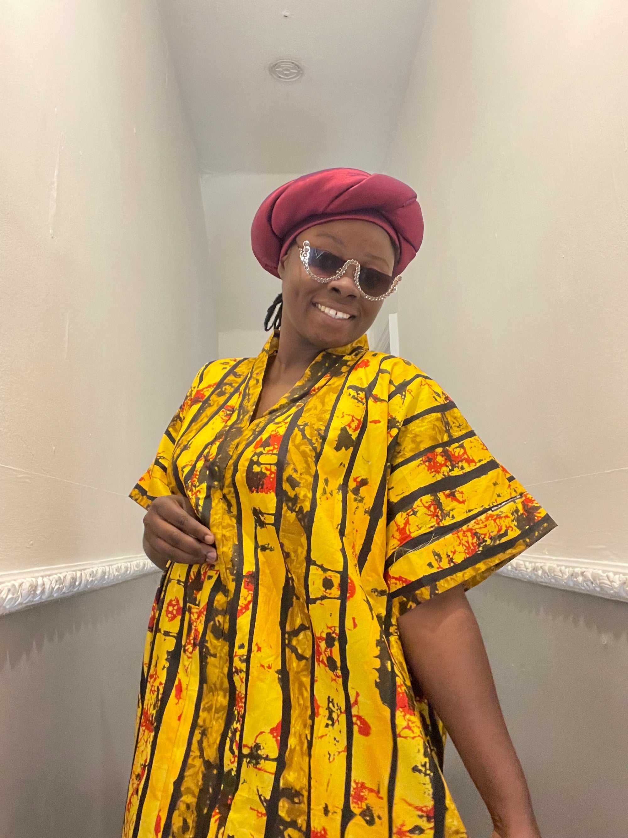 African ready to wear dress/ Ankara boubou dress/ Kimono dress