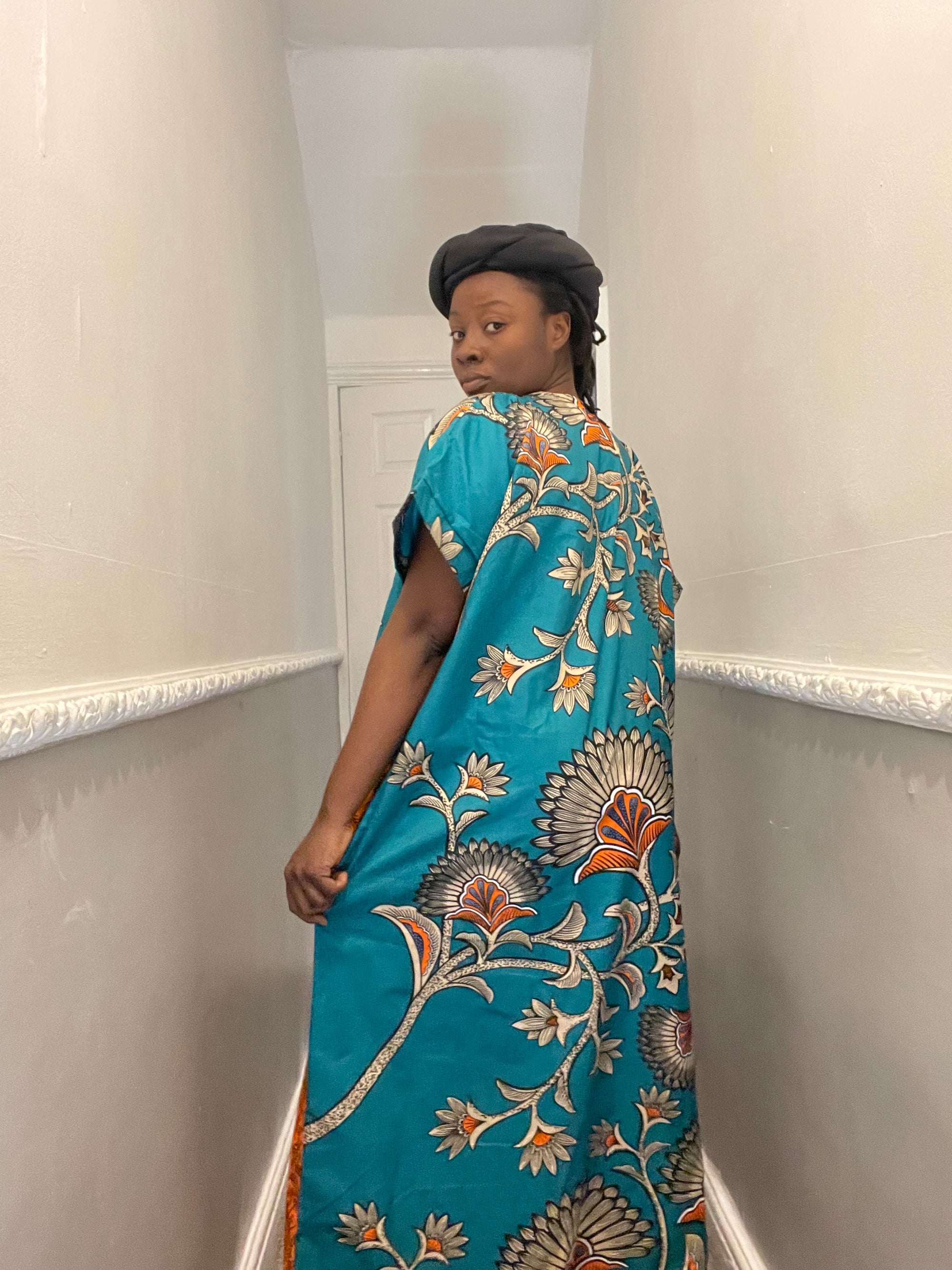 African Ready-to-wear boubou gown/2-Patterned Ankara wears