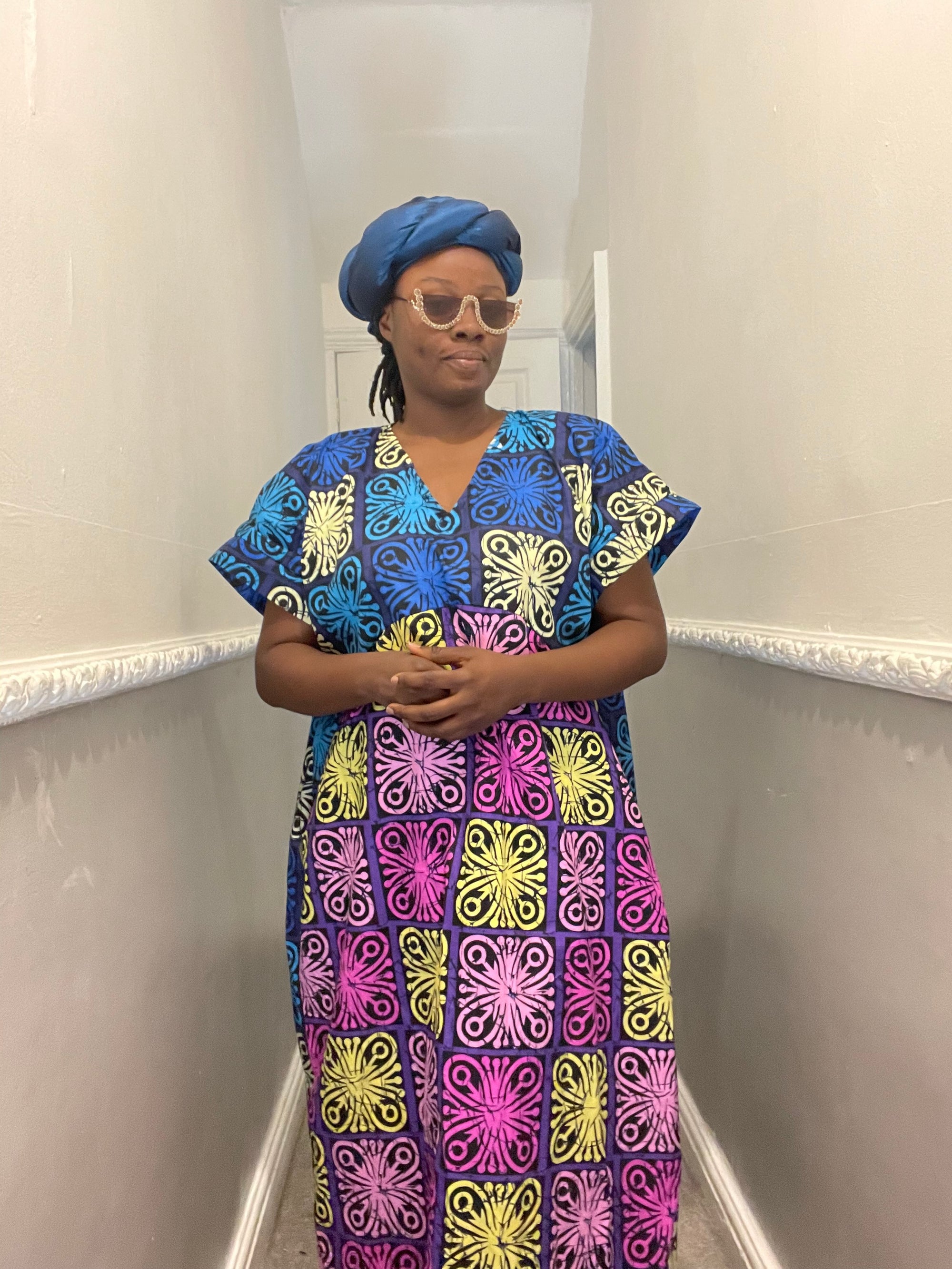 African Ready-to-wear boubou gown/2-Patterned Ankara wears